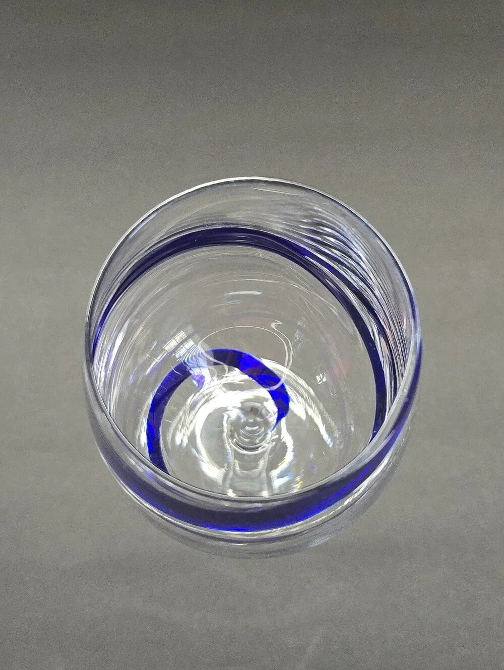 Discontinued Pier 1 Cobalt Blue Swirline Swirl Stemmed Wine Water Glasses 9”